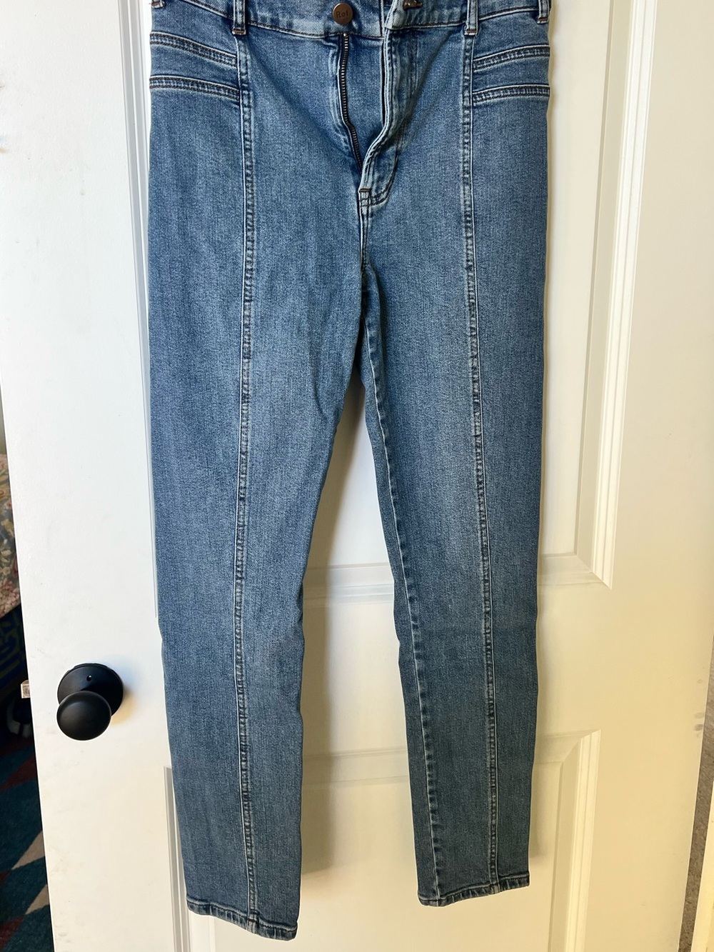 Reformation Skinny Jeans in Medium Blue Denim